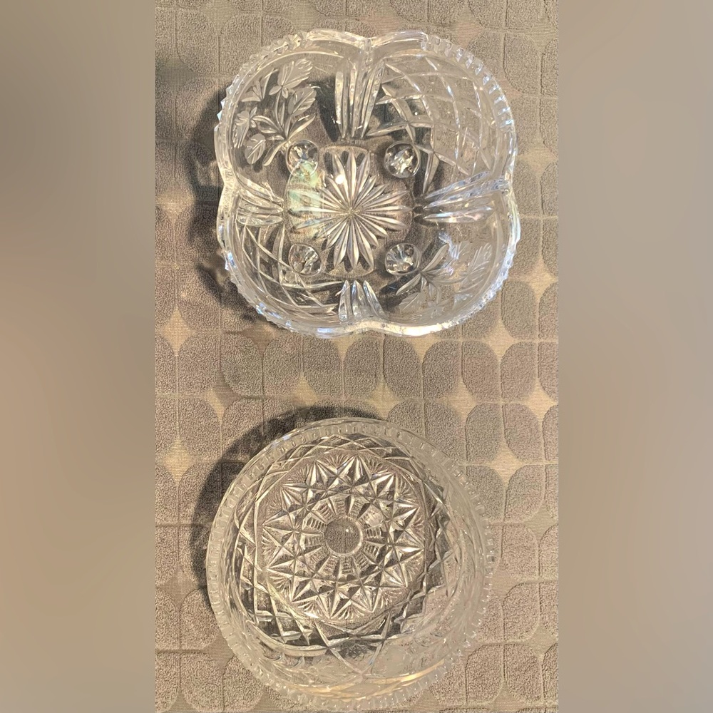 Crystal Small Bowls - 6 inches Round for both